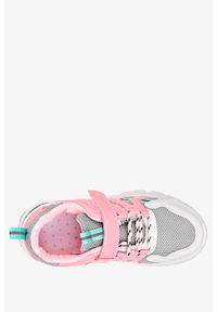 Casu - Różowe buty sportowe na rzep casu 2/3/21/m. Zapięcie: rzepy. Kolor: wielokolorowy, szary, różowy