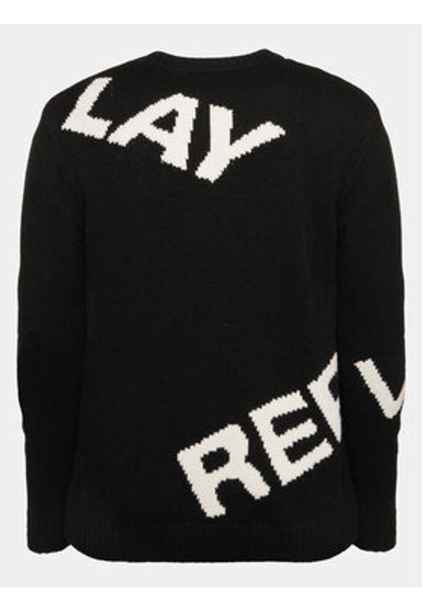 Replay Sweter UK2514.000.G2897J Czarny Regular Fit. Kolor: czarny. Materiał: syntetyk