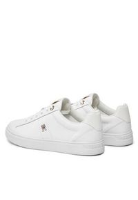 TOMMY HILFIGER - Tommy Hilfiger Sneakersy Essential Elevated Court Sneaker FW0FW07685 Biały. Kolor: biały. Materiał: skóra