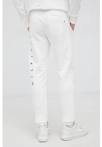 TOMMY HILFIGER - Tommy Hilfiger Spodnie bawełniane męskie kolor biały z aplikacją. Kolor: biały. Materiał: bawełna. Wzór: aplikacja #3