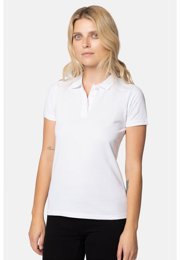 Lancerto - Koszulka Biała Polo Paris. Typ kołnierza: polo. Kolor: biały. Materiał: bawełna