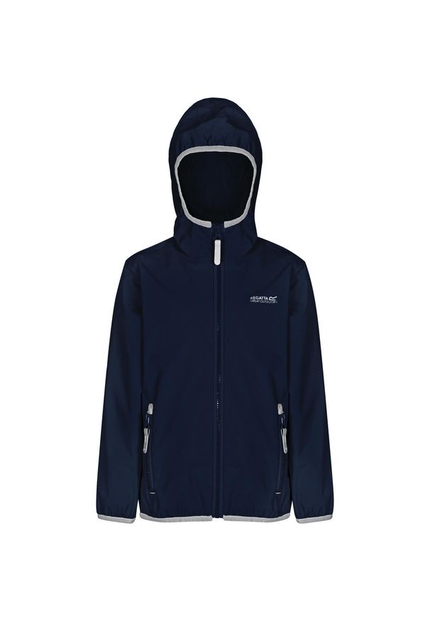 Regatta - Kurtka Przeciwdeszczowa Dziecięca Lever II. Kolor: niebieski. Styl: sportowy. Sport: turystyka piesza
