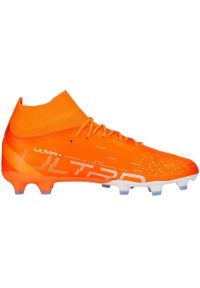 Buty piłkarskie Puma Ultra Pro FG/AG M 107240 01 pomarańczowe pomarańcze i czerwienie. Kolor: pomarańczowy. Materiał: dzianina. Szerokość cholewki: normalna. Sport: piłka nożna #4