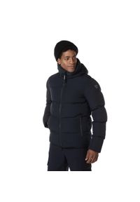 Kurtka puchowa męska Rossignol Tech Stretch Hoodie. Kolor: czarny. Materiał: puch. Sport: turystyka piesza