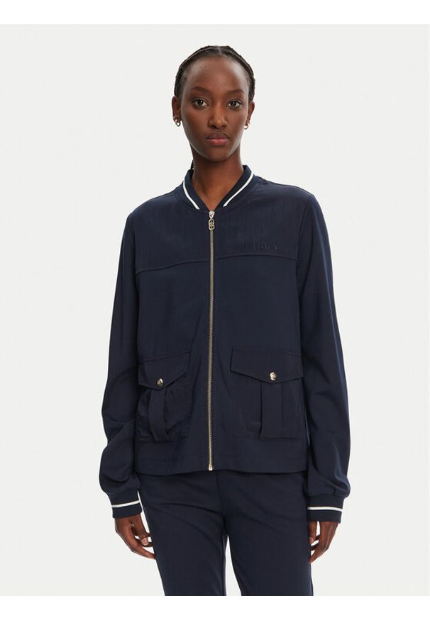 Liu Jo Sport Bluza TA5119 J5942 Granatowy Regular Fit. Kolor: niebieski. Materiał: syntetyk. Styl: sportowy