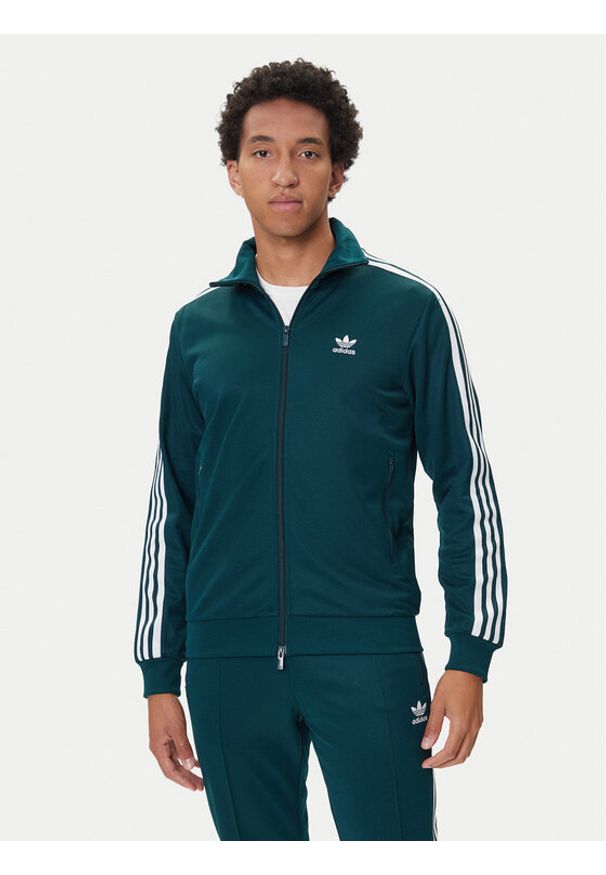 Adidas - adidas Bluza adicolor Classics Beckenbauer JY1280 Zielony Slim Fit. Kolor: zielony. Materiał: bawełna
