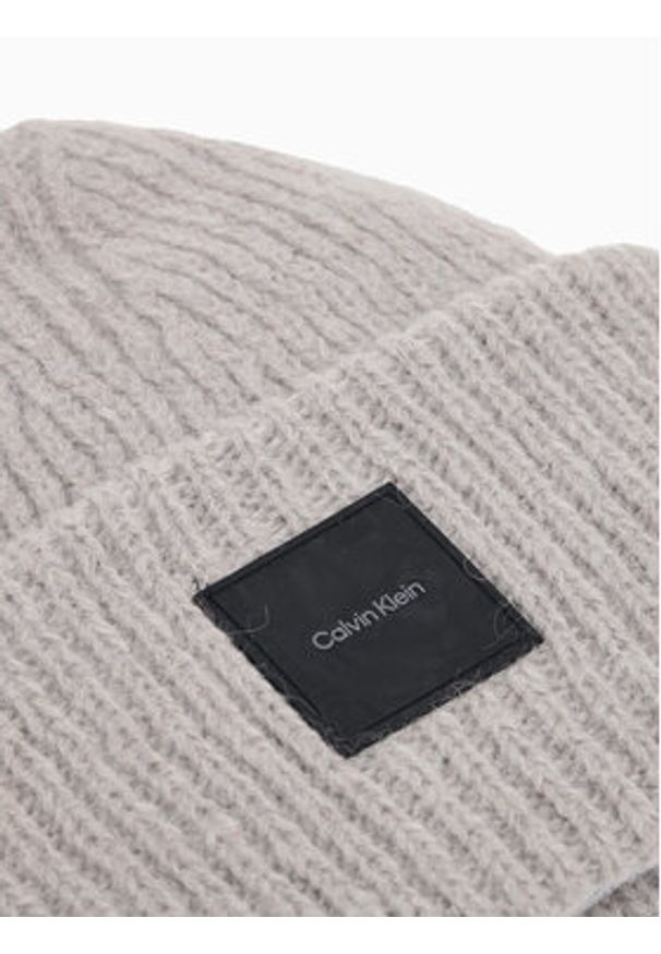 Calvin Klein Czapka K50K512357 Szary. Kolor: szary. Materiał: wełna
