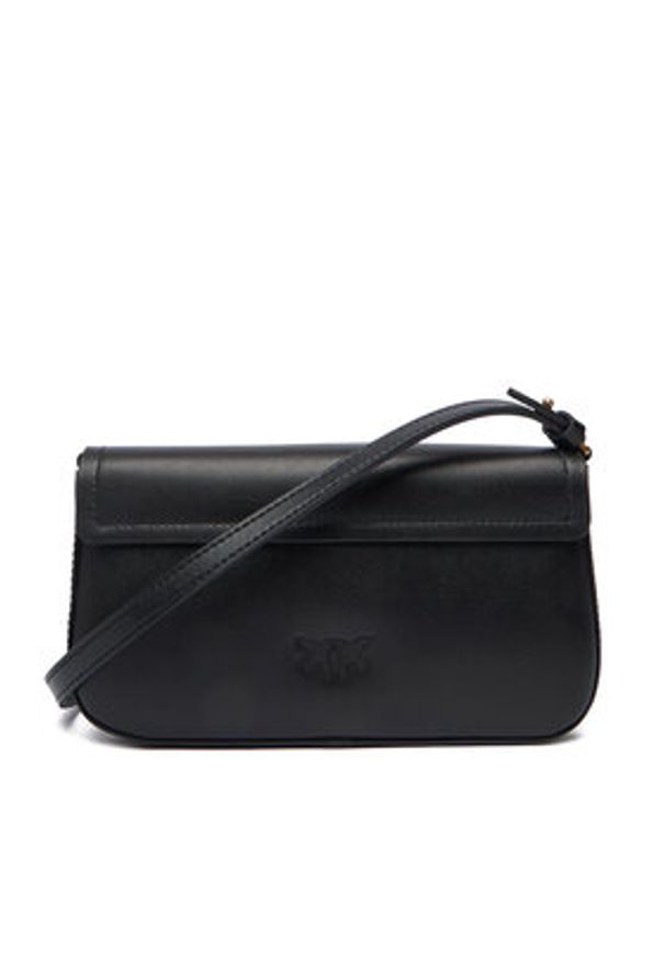 Pinko - PINKO Torebka Saddle Flat AI 25-26 PCPL 105349 A1ZX Czarny. Kolor: czarny. Materiał: skórzane