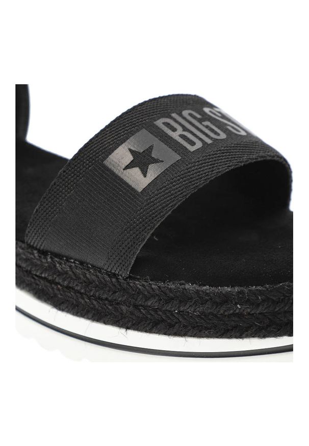 Big-Star - Czarne Sandały Big Star Wygodne Buty Damskie. Kolor: czarny. Materiał: skóra ekologiczna, materiał. Szerokość cholewki: normalna. Sezon: lato