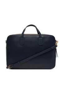 TOMMY HILFIGER - Tommy Hilfiger Torba na laptopa Th Icon Laptop Bag AW0AW18004 Granatowy. Kolor: niebieski. Materiał: skóra #4