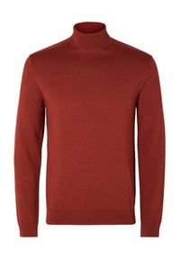 Selected Homme Golf 16074684 Pomarańczowy Regular Fit. Typ kołnierza: golf. Kolor: pomarańczowy. Materiał: bawełna #5