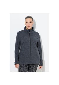 ULLA POPKEN - Damskie Bluza funkcyjna wąski krój stójka długi rękaw. Typ kołnierza: kołnierzyk stójkowy. Kolekcja: plus size. Kolor: czarny. Materiał: materiał, poliester, elastan. Długość rękawa: długi rękaw. Długość: długie #1