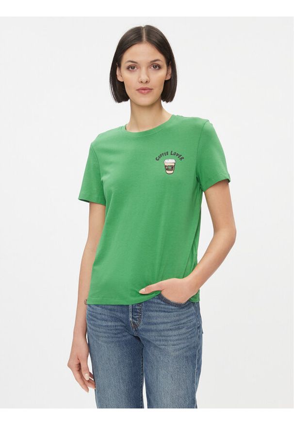 only - ONLY T-Shirt 15310849 Zielony Regular Fit. Kolor: zielony. Materiał: bawełna