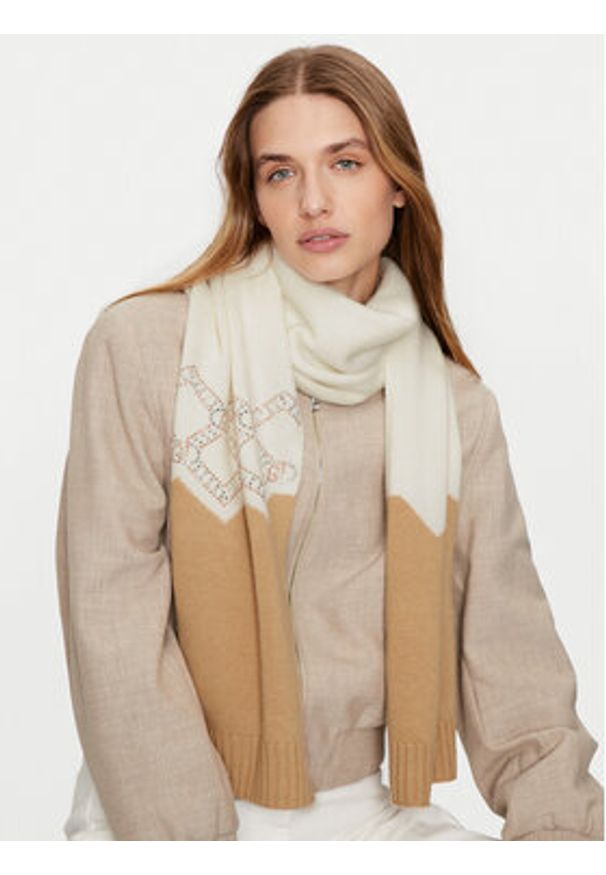 Liu Jo Szal TF4298 MS55L Beżowy. Kolor: beżowy. Materiał: materiał