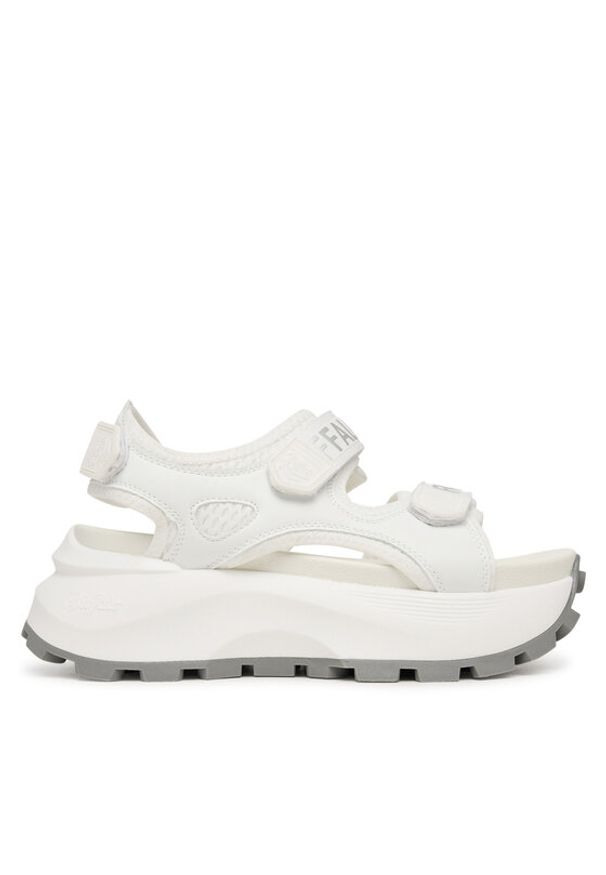 Buffalo Sandały Manhatten SND 1602368 Biały. Kolor: biały. Materiał: materiał