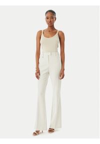 Morgan Top 251-DIDOA Beżowy Slim Fit. Kolor: beżowy. Materiał: wiskoza #4