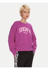 DKNY Sport Bluza DP4T9944 Różowy Loose Fit. Kolor: różowy. Materiał: bawełna. Styl: sportowy