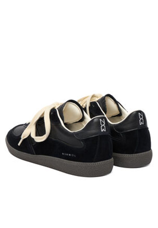 Nokwol Sneakersy August Czarny. Kolor: czarny. Materiał: skóra