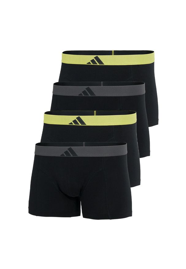 Adidas - Bokserki Active Flex Cotton Body 4 pak. Kolor: szary. Materiał: bawełna, elastan