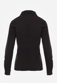 Born2be - Czarna Koszula na Guziki Jejorra. Okazja: do pracy, na spotkanie biznesowe. Kolor: czarny. Materiał: jeans, wiskoza, bawełna, tkanina. Styl: klasyczny, biznesowy, elegancki #5