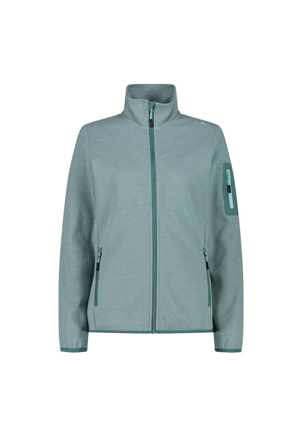 Bluza damska turystyczna CMP 34H6386. Okazja: na co dzień. Kolor: zielony. Styl: sportowy, casual. Sport: turystyka piesza