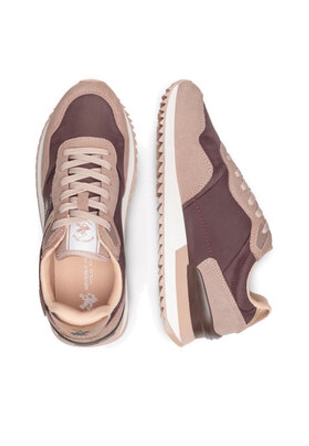 Beverly Hills Polo Club Sneakersy S9017-IW Bordowy. Kolor: czerwony. Materiał: nubuk, skóra