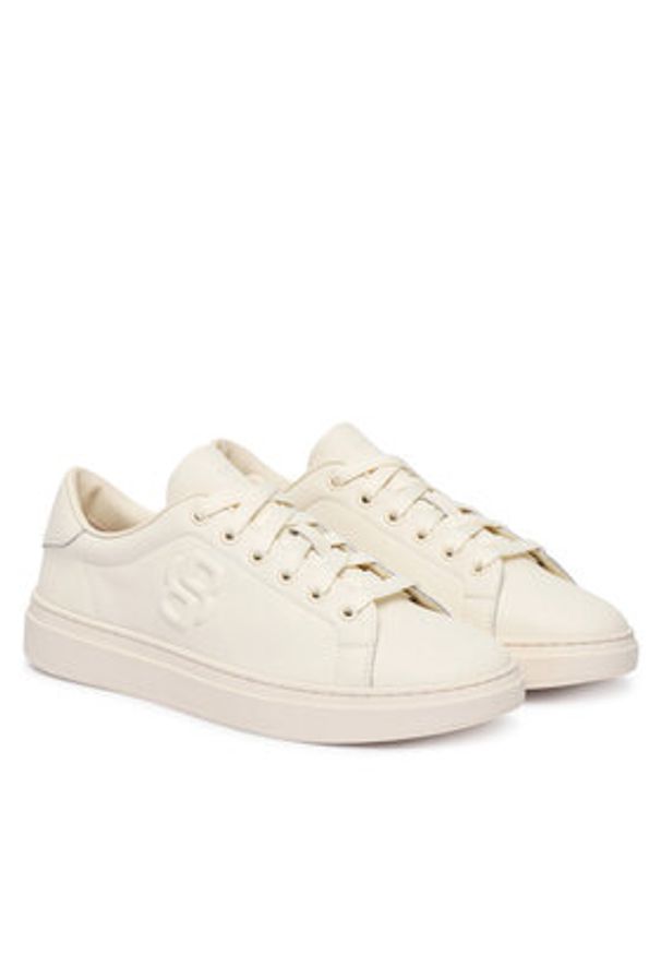 BOSS Sneakersy Kieran 50557926 Biały. Kolor: biały. Materiał: skóra