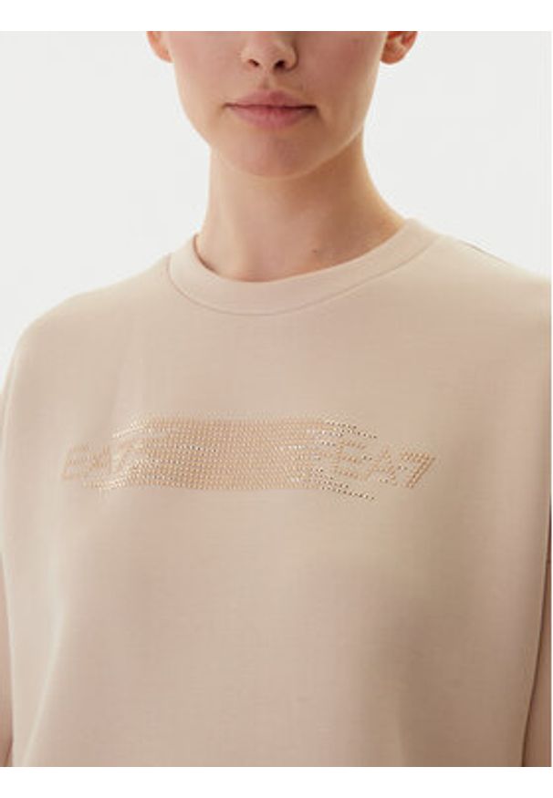 EA7 Emporio Armani Dres 7W000670 AF13151 U1046 Beżowy Regular Fit. Kolor: beżowy. Materiał: bawełna, syntetyk