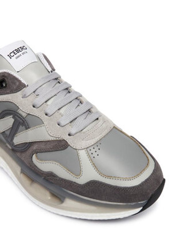 Iceberg Sneakersy Space IU1808 Szary. Kolor: szary. Materiał: skóra