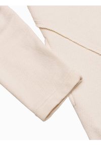 Ombre Clothing - Bluza męska rozpinana z kapturem B1189 - biała - XXL. Typ kołnierza: kaptur. Kolor: biały. Materiał: poliester, bawełna, jeans, dzianina. Długość: długie