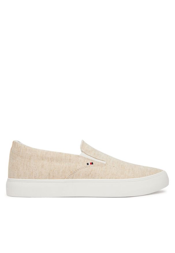 TOMMY HILFIGER - Tenisówki Tommy Hilfiger. Zapięcie: bez zapięcia. Kolor: beżowy