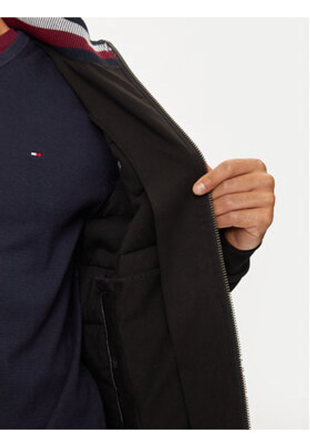 TOMMY HILFIGER - Tommy Hilfiger Bluza MW0MW35543 Czarny Regular Fit. Kolor: czarny. Materiał: syntetyk, bawełna