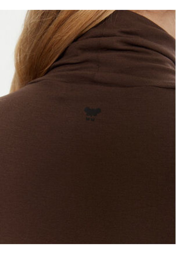 Weekend Max Mara Golf Multif 2525946022 Brązowy Slim Fit. Typ kołnierza: golf. Kolor: brązowy. Materiał: wiskoza