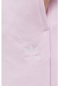 adidas Originals spodnie dresowe kolor różowy gładkie. Stan: podwyższony. Kolor: różowy. Materiał: dresówka. Wzór: gładki #3
