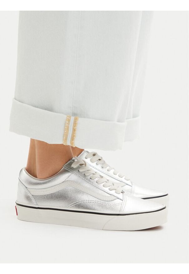 Vans Tenisówki Old Skool VN000E8WH271 Srebrny. Kolor: srebrny. Materiał: skóra