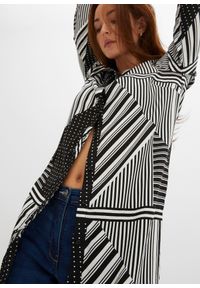 bonprix - Długa bluzka. Kolor: czarny. Długość: długie. Wzór: nadruk. Styl: elegancki #2