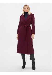 MAX&Co. Płaszcz wełniany Longrun 70140423 Bordowy Regular Fit. Kolor: czerwony. Materiał: wełna #1