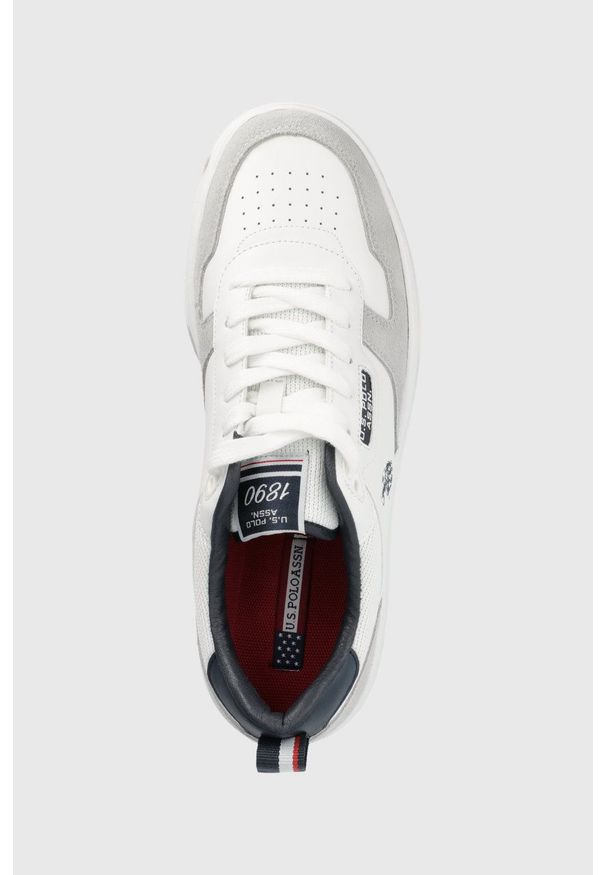 U.S. Polo Assn. sneakersy kolor biały. Nosek buta: okrągły. Zapięcie: sznurówki. Kolor: biały. Materiał: guma