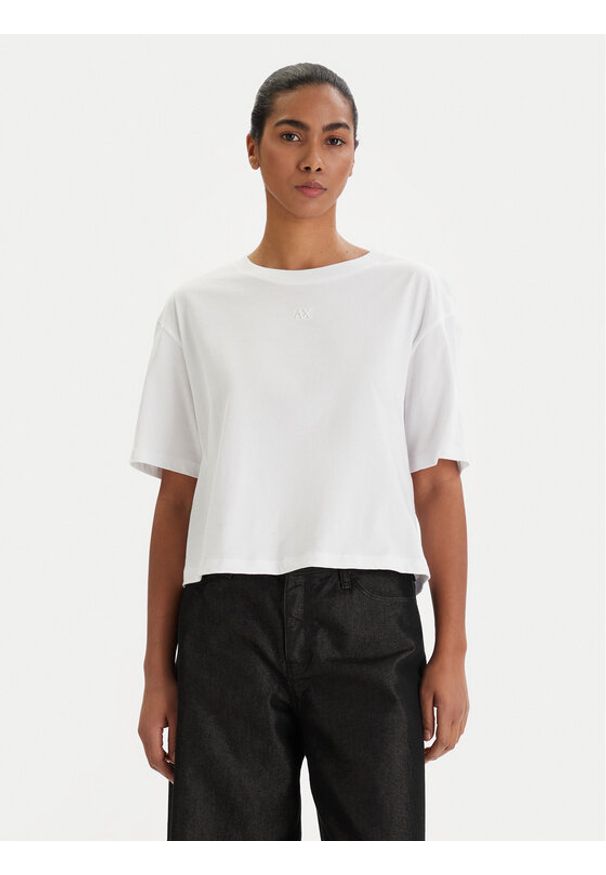 Armani Exchange T-Shirt XW001836 AF10356 U0002 Biały Regular Fit. Kolor: biały. Materiał: bawełna