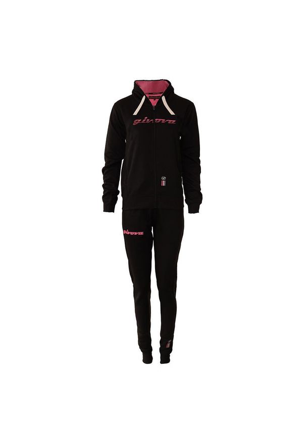 Givova - GIVOVA dres damski 103 z kapturem, polar, rozmiar S. Kolor: czarny. Materiał: polar, dresówka