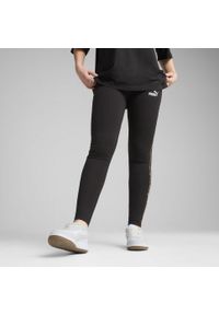 Puma - Damskie legginsy Essentials ze zwierzęcym nadrukiem PUMA Black. Kolor: czarny. Wzór: motyw zwierzęcy, nadruk. Sport: fitness