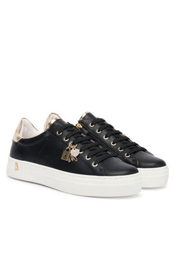 Patrizia Pepe Sneakersy PPJ900.31 Czarny. Kolor: czarny. Materiał: skóra