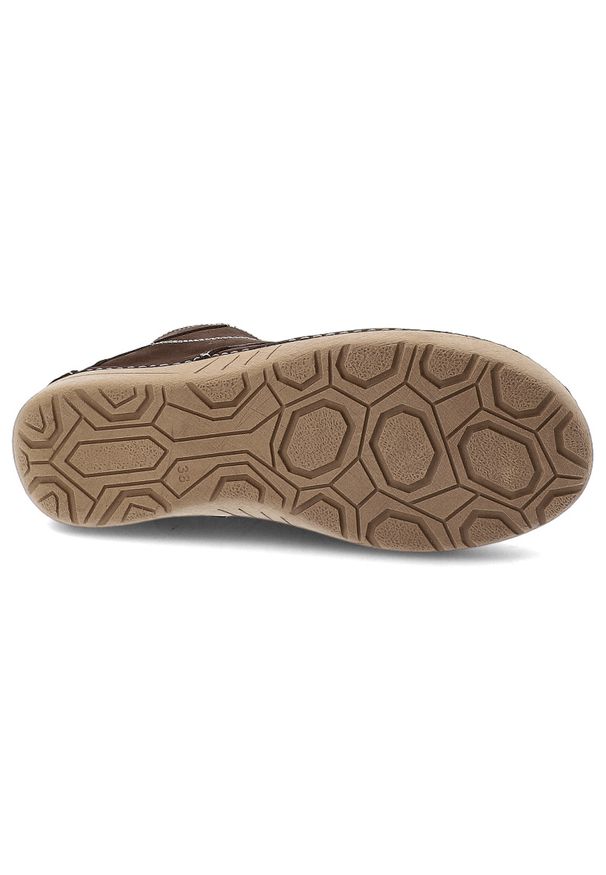 Brązowe Botki Artiker Skórzane Obuwie Damskie. Okazja: na co dzień. Zapięcie: sznurówki. Kolor: brązowy. Materiał: skóra. Szerokość cholewki: normalna. Styl: casual, klasyczny