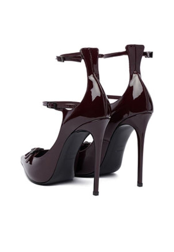 LE SILLA - Le Silla Szpilki Deco Morgana 2004B100RCPPKAB Bordowy. Kolor: czerwony. Materiał: lakier, skóra. Obcas: na szpilce