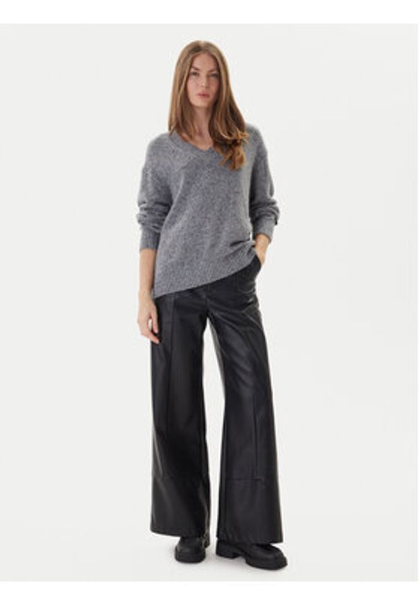 Calvin Klein Jeans Sweter Chunky LV044D328G Szary Regular Fit. Kolor: szary. Materiał: syntetyk