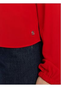TOMMY HILFIGER - Tommy Hilfiger Bluzka WW0WW41835 Czerwony Regular Fit. Kolor: czerwony. Materiał: wiskoza #2