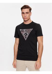 Guess T-Shirt M4RI29 J1314 Czarny Slim Fit. Kolor: czarny. Materiał: bawełna #1