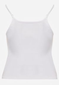 Born2be - Biały Bawełniany Top Bieliźniany z Koronką na Regulowanych Ramiączkach Beralisa. Okazja: na co dzień. Kolor: biały. Materiał: bawełna, koronka. Długość rękawa: na ramiączkach. Wzór: koronka. Sezon: zima, jesień. Styl: casual, klasyczny #6