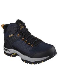 skechers - Buty trekkingowe męskie Skechers 204634NVBK. Wysokość cholewki: za kostkę. Kolor: niebieski. Materiał: materiał, skóra, syntetyk. Szerokość cholewki: normalna