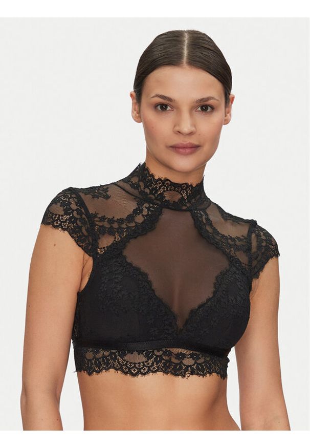 Hunkemöller Biustonosz top Daisy 205499 Czarny. Kolor: czarny. Materiał: syntetyk